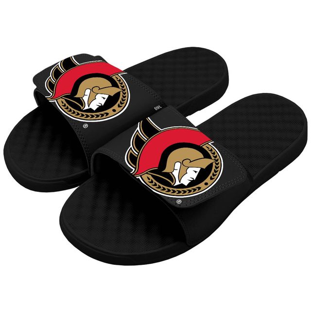ISlide Black Ottawa Senators Blown-Up Logo - Sandales à enfiler