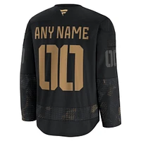 Men's Fanatics  Black Ottawa Senators 2024 Military Appreciation Custom Practice Jersey