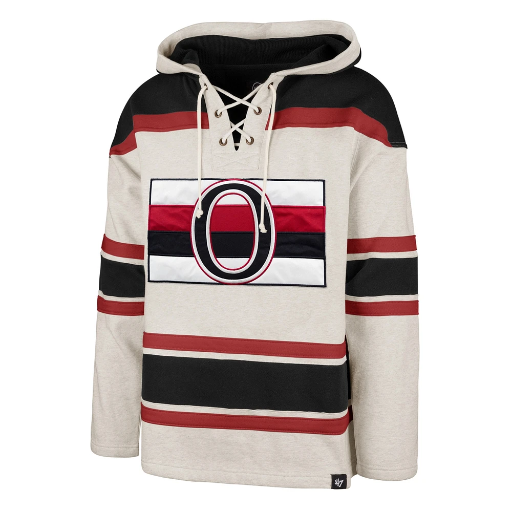 Chandail à capuchon lacets Rockaway des Sénateurs d'Ottawa '47 Oatmeal pour hommes