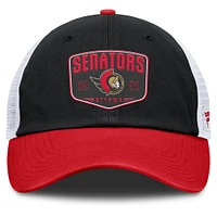 Men's Fanatics Black/Red Ottawa Senators One-Timer Meshback Adjustable Hat