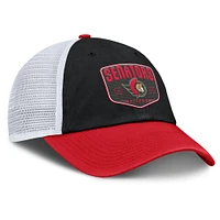 Men's Fanatics Black/Red Ottawa Senators One-Timer Meshback Adjustable Hat