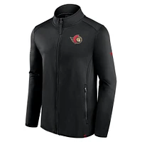 Men's Fanatics Black Ottawa Senators Authentic Pro Full-Zip Jacket