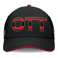 Men's Fanatics Black Ottawa Senators Authentic Pro Rink Flex Hat