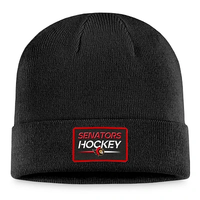 Men's Fanatics  Black Ottawa Senators Cuffed Knit Hat