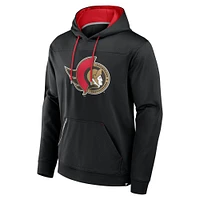 Men's Fanatics  Black Ottawa Senators Defender Pullover Hoodie