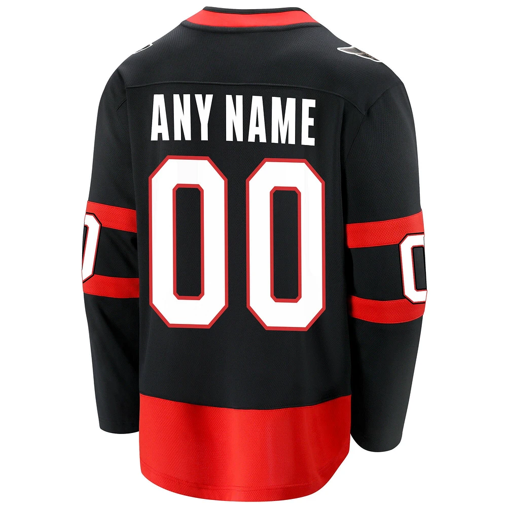 Men's Fanatics Black Ottawa Senators Home - Premier Breakaway Custom Jersey