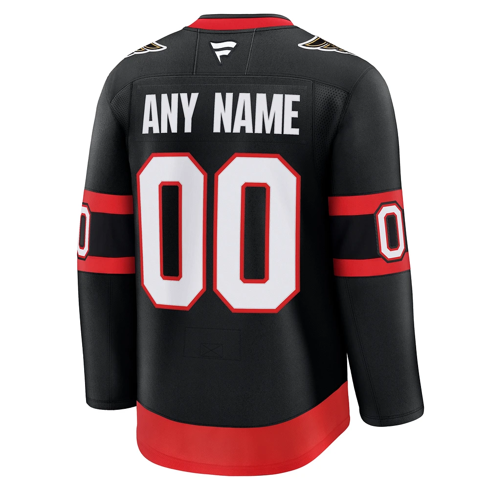 Men's Fanatics Black Ottawa Senators Home Premium Custom Jersey