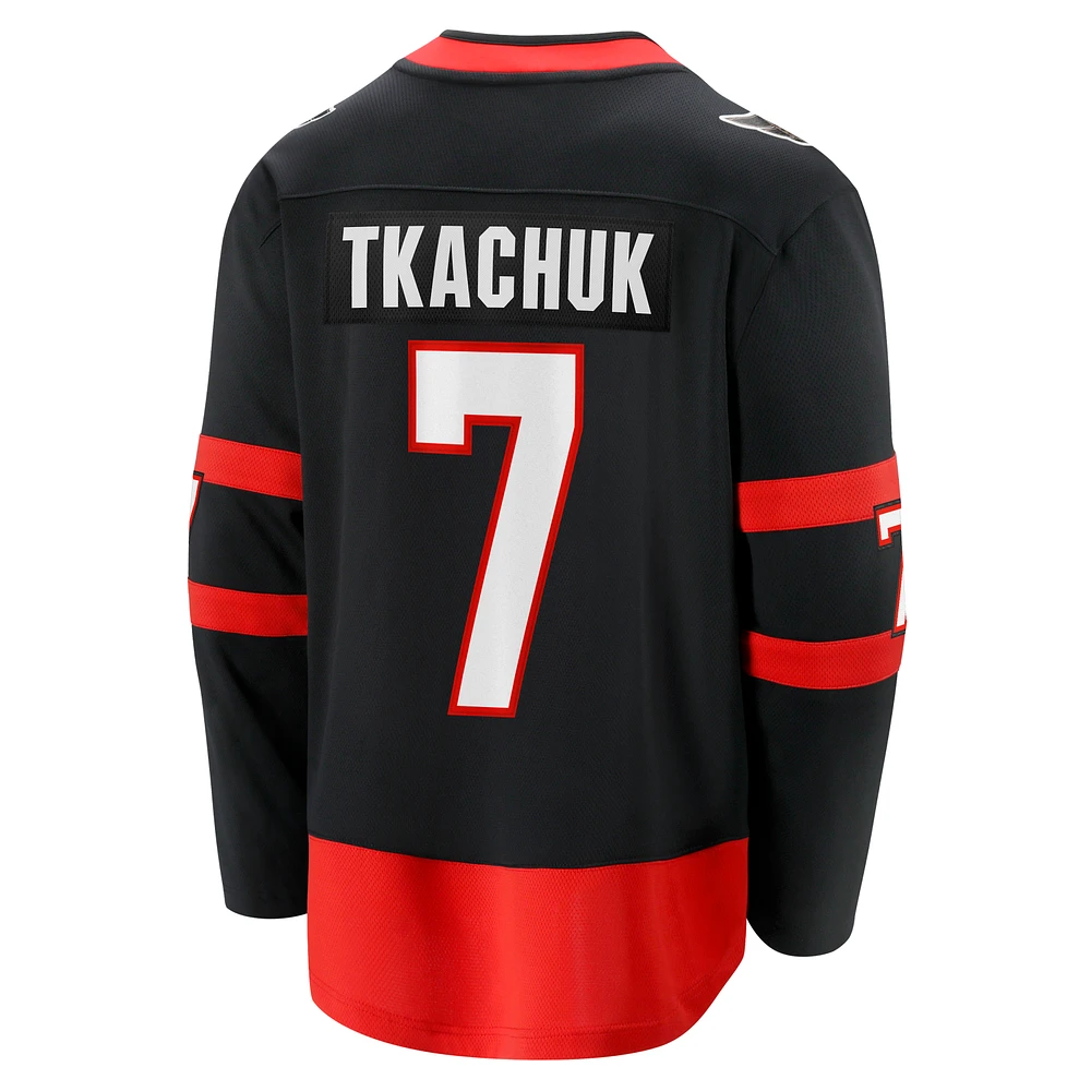 Men's Fanatics Brady Tkachuk Black Ottawa Senators Home Breakaway Jersey