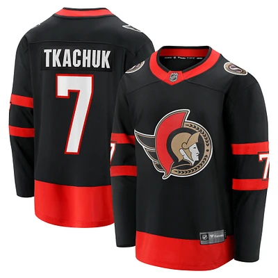 Fanatiques masculins de marque Brady Tkachuk Black Ottawa Senators 2020/21 Domicile - Maillot Premier Breakaway Player