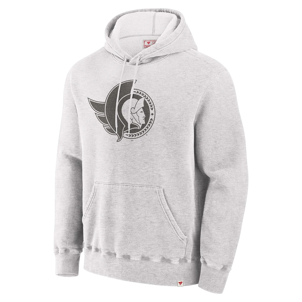 Men's Fanatics Gray Ottawa Senators Made Canada Fleece Pullover Hoodie