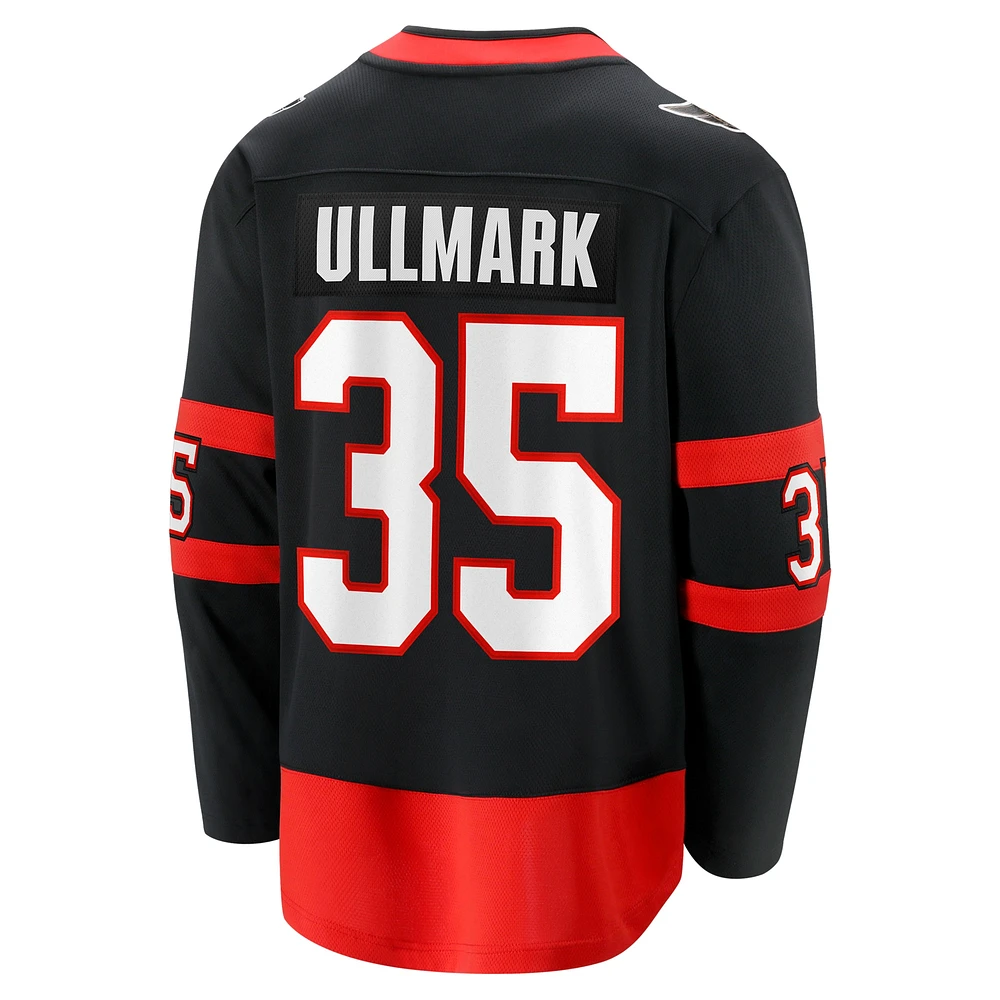 Men's Fanatics Linus Ullmark Black Ottawa Senators Home Premier Breakaway Player Jersey