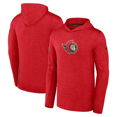 Men's Fanatics Red Ottawa Senators Authentic Pro Lightweight Pullover Hoodie