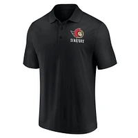 Ensemble polo Fanatics pour hommes, blanc/noir, Sénateurs d'Ottawa