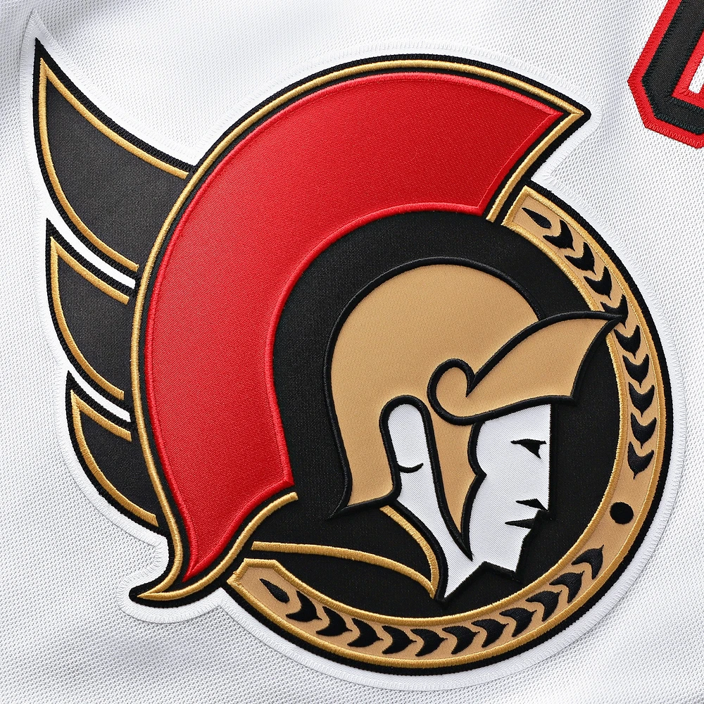 Men's Fanatics White Ottawa Senators Away Premium Custom Jersey