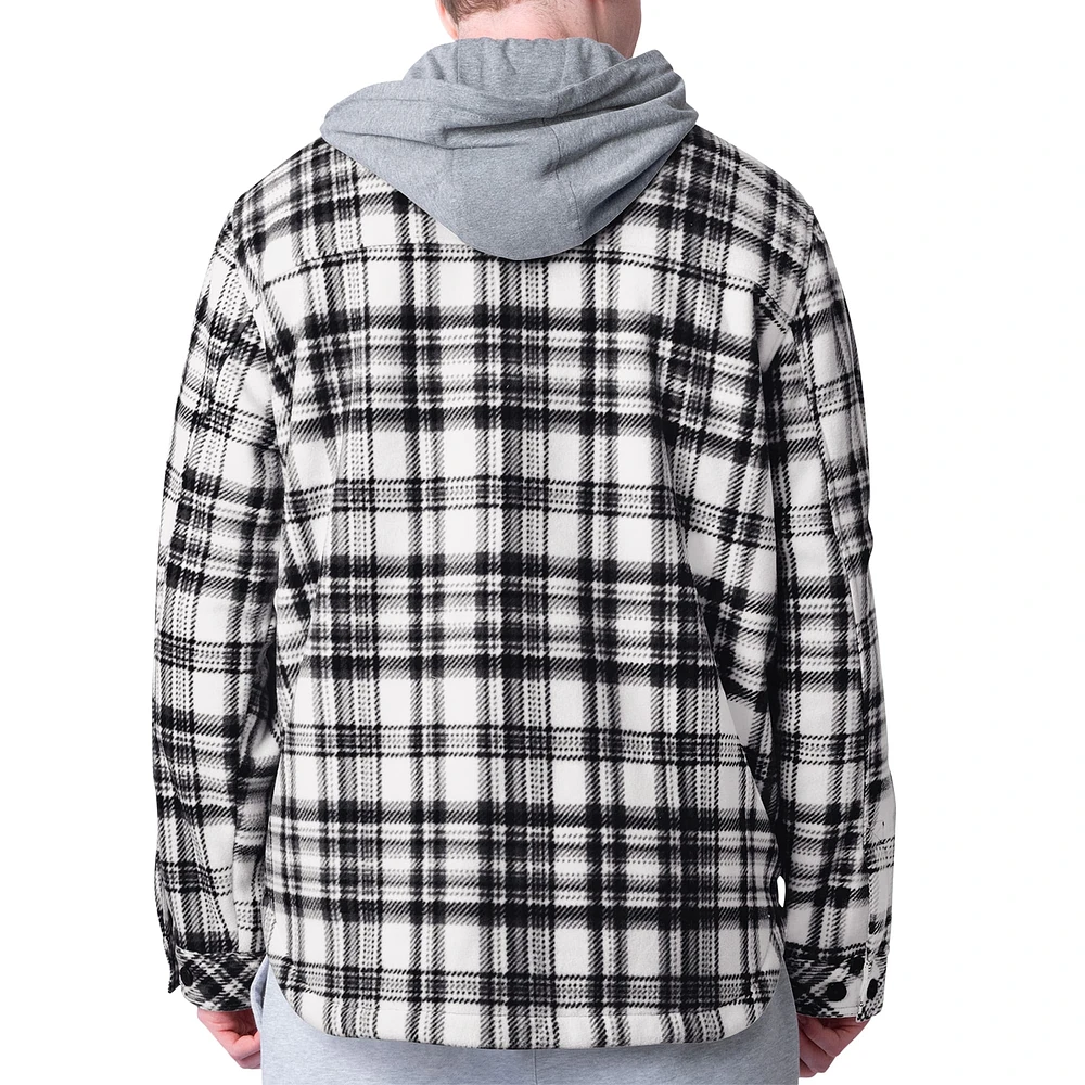 Veste à capuche noire G-III Sports by Carl Banks pour hommes, sénateurs d'Ottawa Pickoff, chemise en polaire carreaux