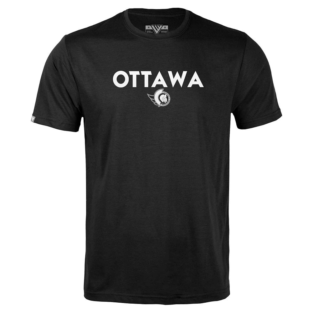Men's Levelwear  Black Ottawa Senators Richmond City Capsule T-Shirt