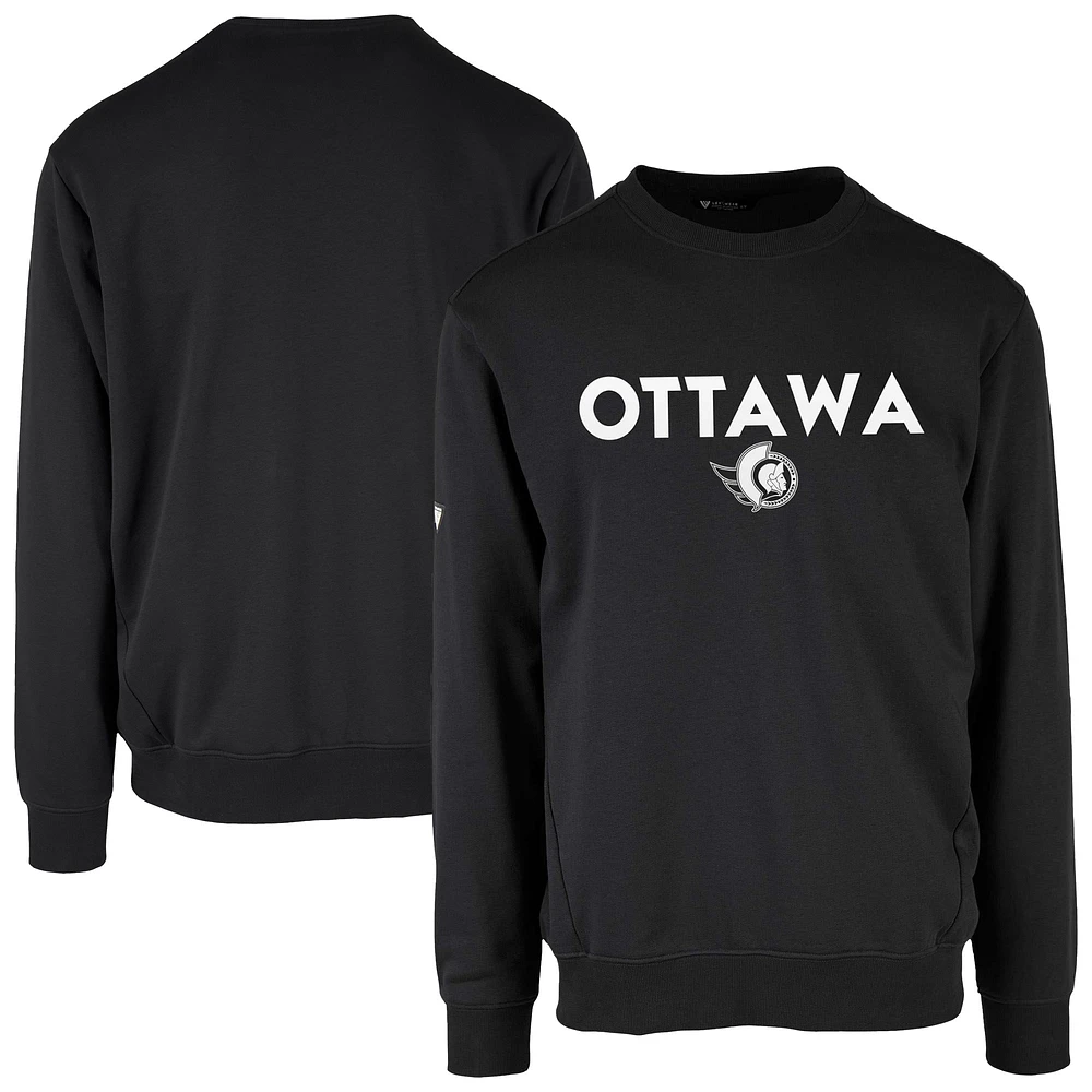 Men's Levelwear Black Ottawa Senators Zane City Capsule Pullover Sweatshirt