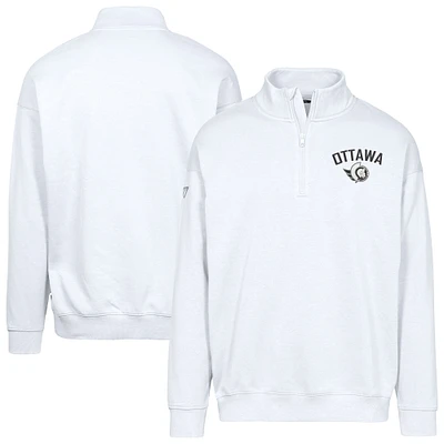 Men's Levelwear  White Ottawa Senators Murray City Capsule Quarter-Zip Sweatshirt