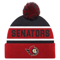 Men's Starter Black Ottawa Senators Cuffed Knit Hat with Pom