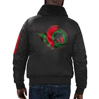 Starter x Ty Mopkins pour homme noir Mois de l'histoire des Sénateurs d'Ottawa en satin - Veste à glissière pleine longueur