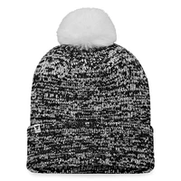 Women's Fanatics Black Ottawa Senators Glimmer Cuffed Knit Hat with Pom