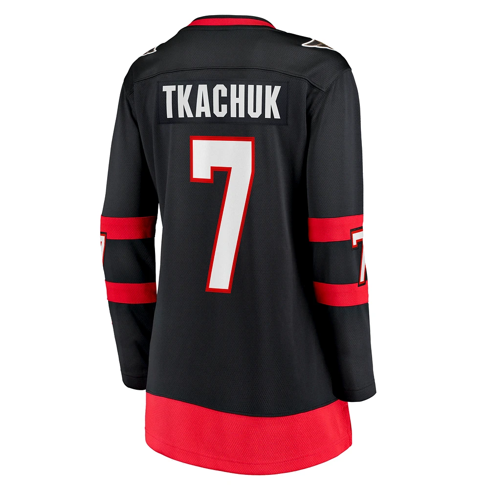 Women's Fanatics Brady Tkachuk Black Ottawa Senators Home Breakaway