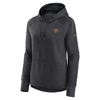 Women's Fanatics  Gray Ottawa Senators Authentic Pro Raglan Pullover Hoodie