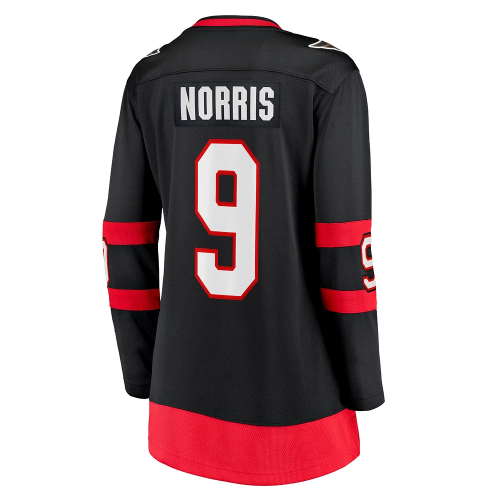 Women's Fanatics Josh Norris Black Ottawa Senators Home Breakaway - Player Jersey