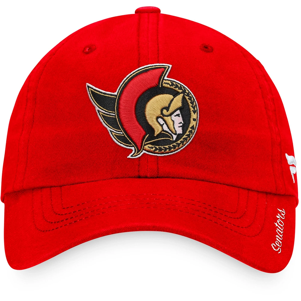 Women's Fanatics Red Ottawa Senators Core Primary Logo - Adjustable Hat