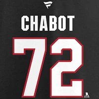 Women's Fanatics Thomas Chabot Black Ottawa Senators - Authentic Stack Name & Number V-Neck T-Shirt