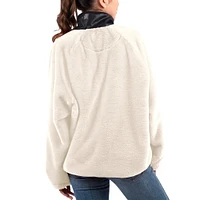 Veste surdimensionnée à demi-pression Dolman G-III 4Her par Carl Banks pour femmes, blanche, Sénateurs d'Ottawa, Centre Field