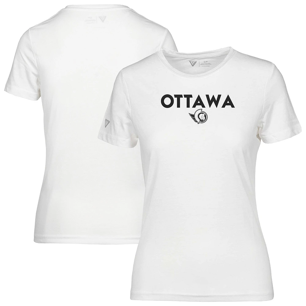 Women's Levelwear  White Ottawa Senators Maddox City Capsule T-Shirt