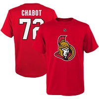 Youth Thomas Chabot Red Ottawa Senators Player Name & Number - T-Shirt