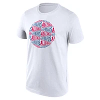 Men's Fanatics White Paris 2024 Summer Olympics Allez Les Blues Roundall T-Shirt