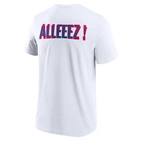 Men's Fanatics White Paris 2024 Summer Olympics Allez Les Blues Slogan T-Shirt