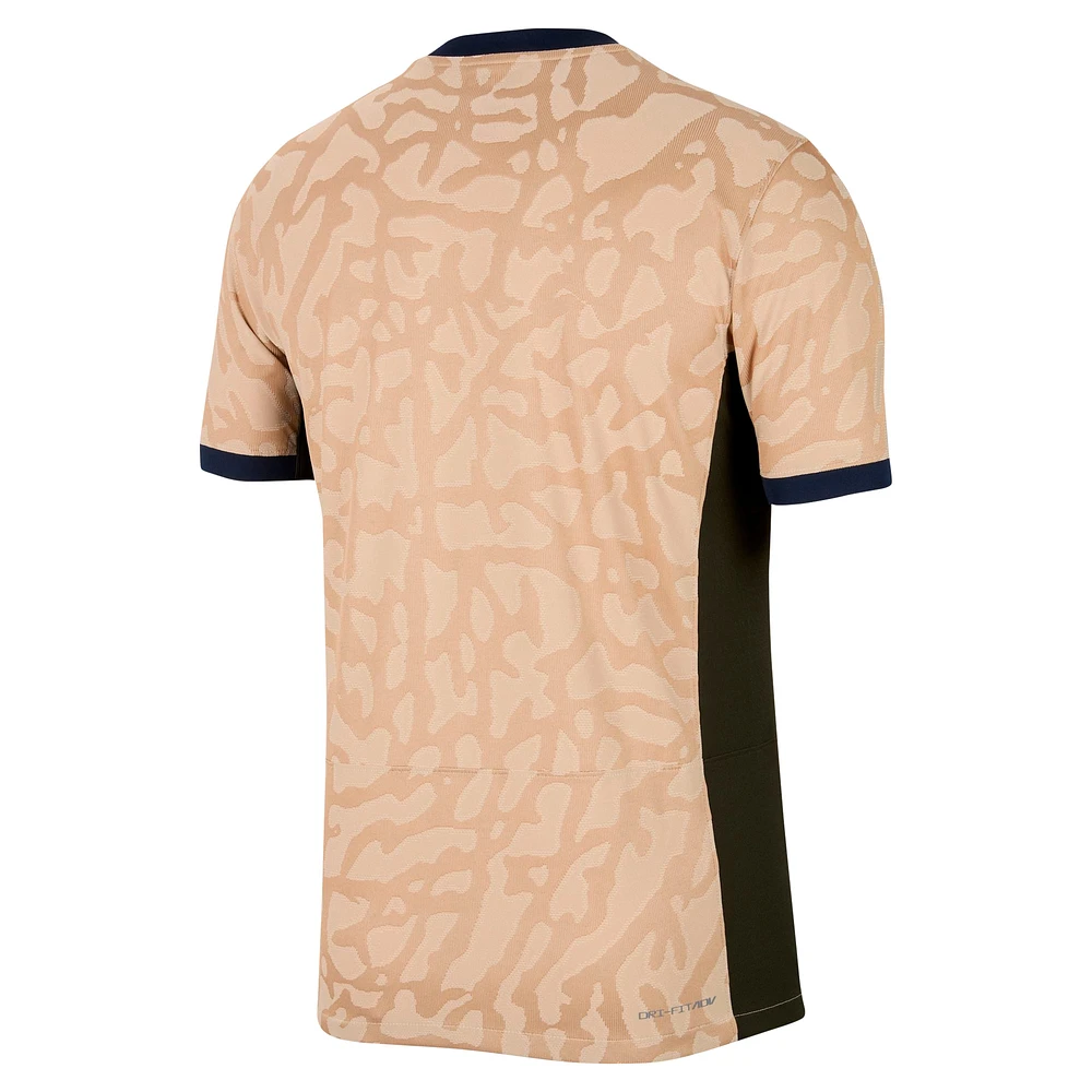 Maillot Jordan Brand Tan Paris Saint-Germain 2023/24 Stadium Quatrième Réplique pour homme
