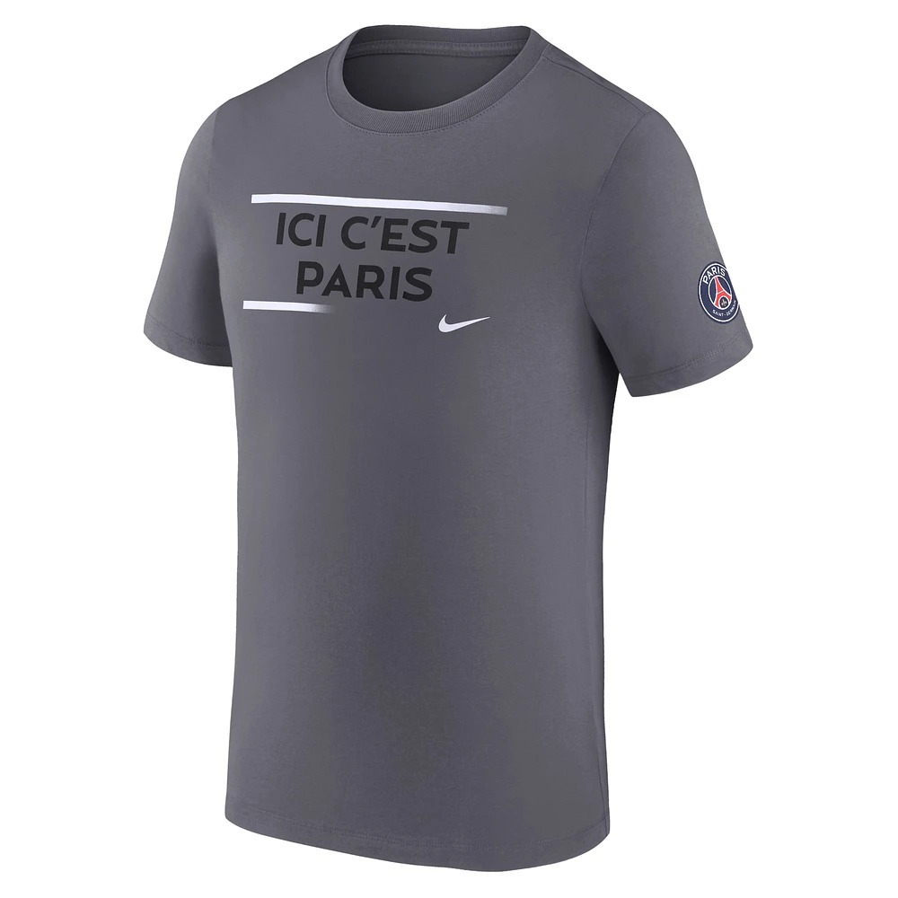 Men's Nike Gray Paris Saint-Germain Verbiage T-Shirt