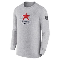 Men's Nike Heather Gray Paris Saint-Germain Knockout Long Sleeve T-Shirt