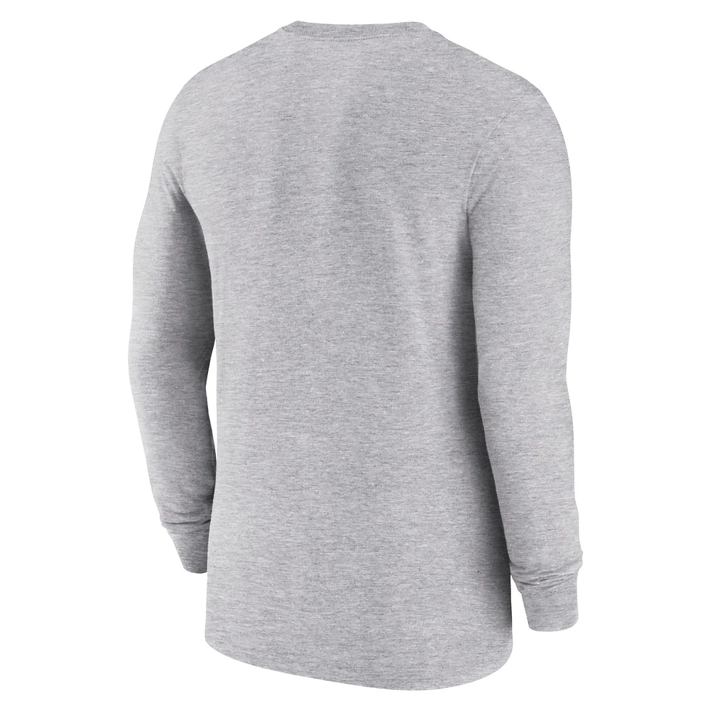 Men's Nike Heather Gray Paris Saint-Germain Knockout Long Sleeve T-Shirt
