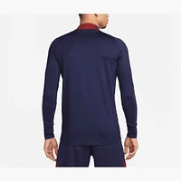 Haut Manches Longues Raglan Quarter-Zip Nike Paris Saint-Germain 2023/24 Strike Drill Performance Homme Bleu Marine