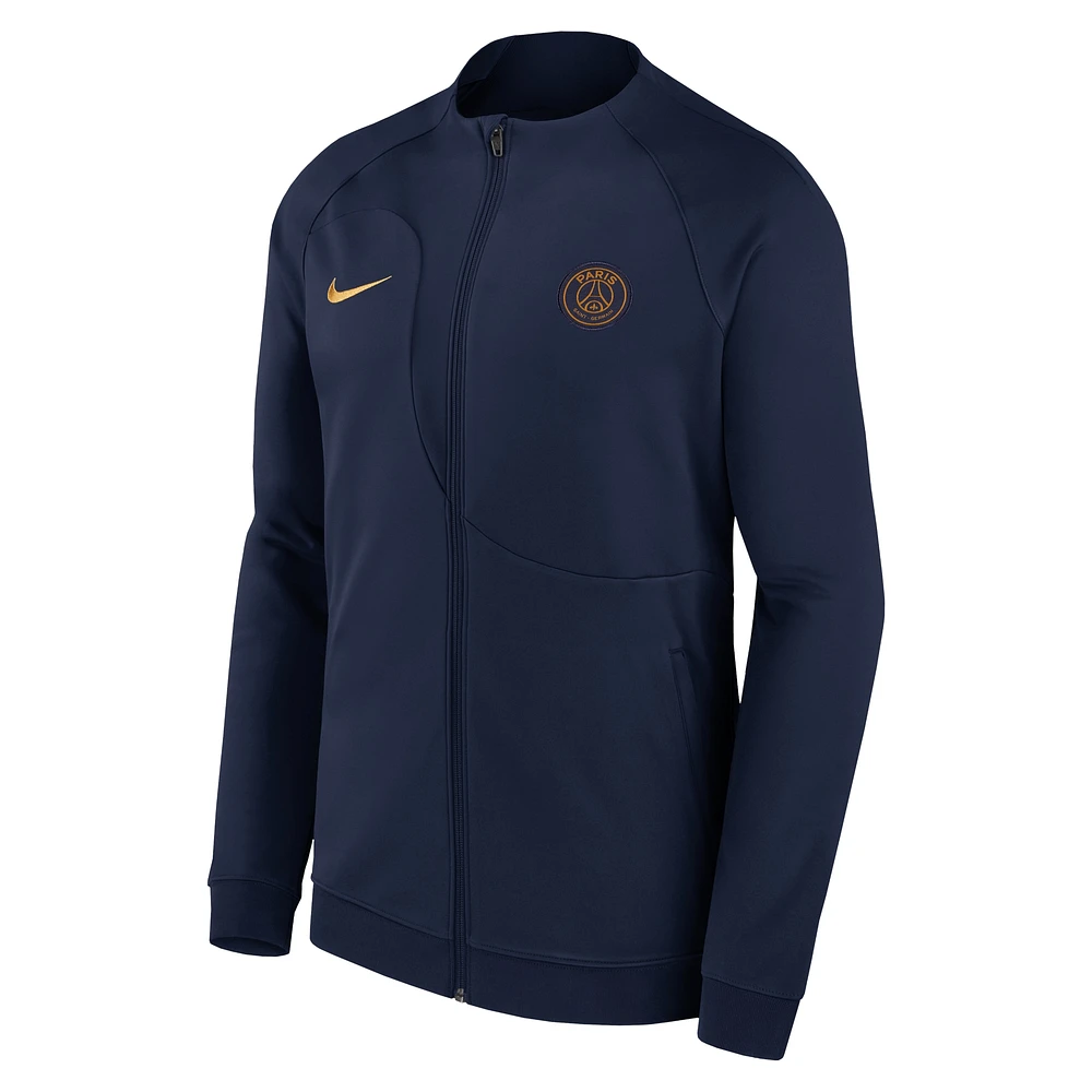 Men's Nike Navy Paris Saint-Germain 2023 Academy Pro Anthem Full-Zip Jacket