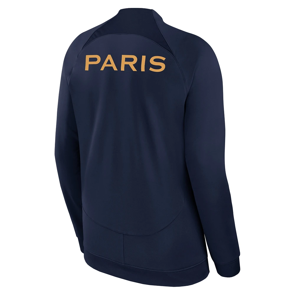 Men's Nike Navy Paris Saint-Germain 2023 Academy Pro Anthem Full-Zip Jacket