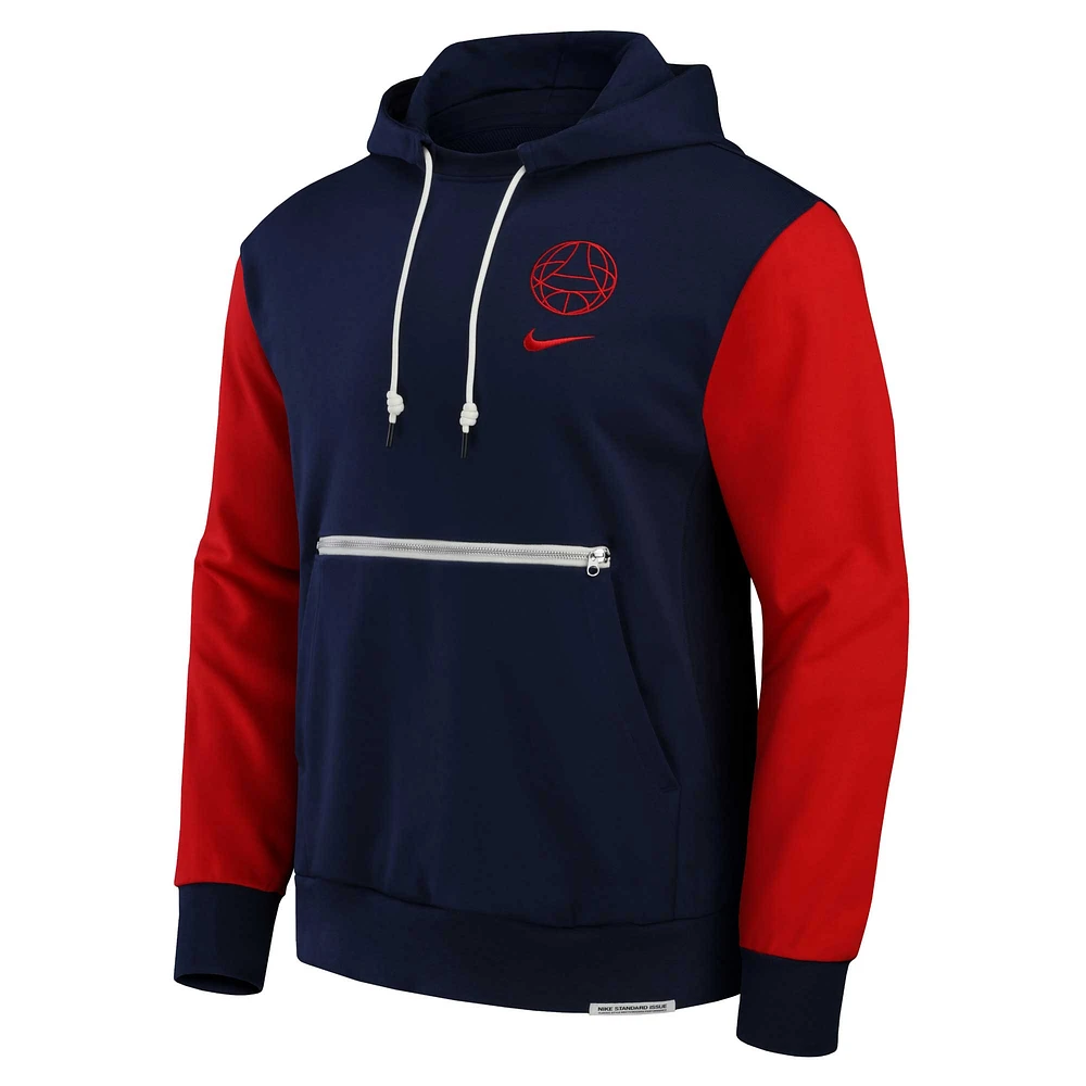 Men's Nike Navy Paris Saint-Germain Standard Issue Pullover Hoodie