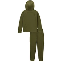 Preschool Jordan Brand Olive Paris Saint-Germain 2023/24 Fourth Strike Tracksuit Set