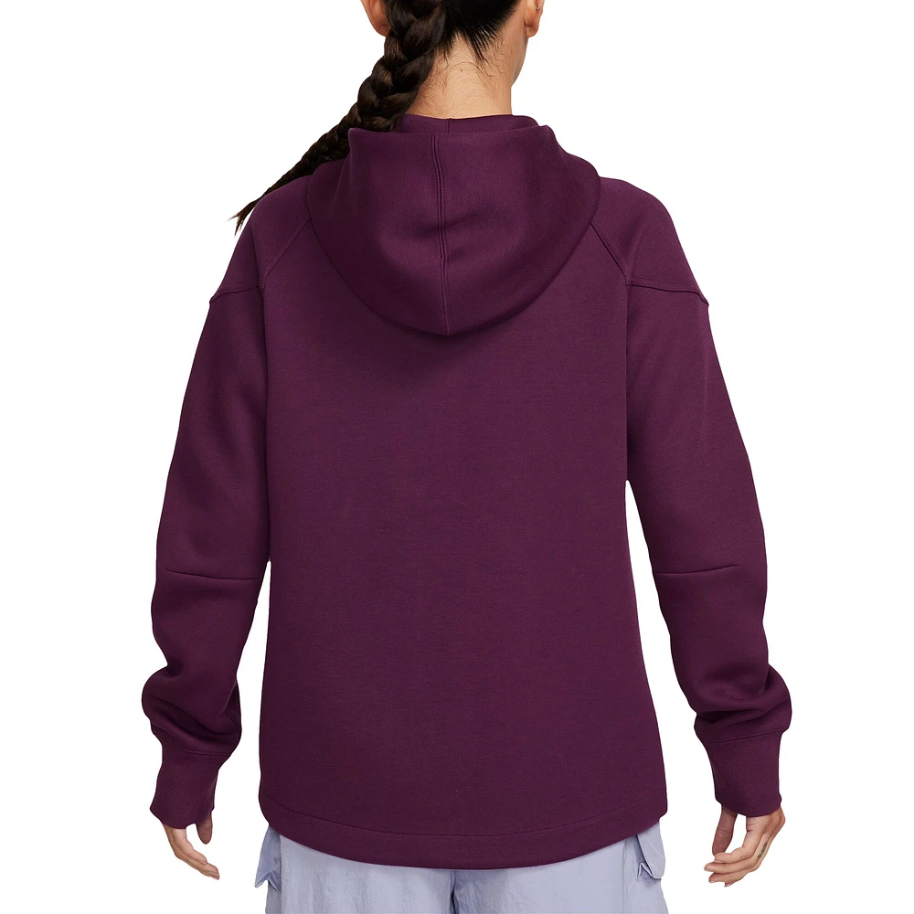 Women's Nike  Burgundy Paris Saint-Germain 2024/25 Tech Fleece Full-Zip Hoodie