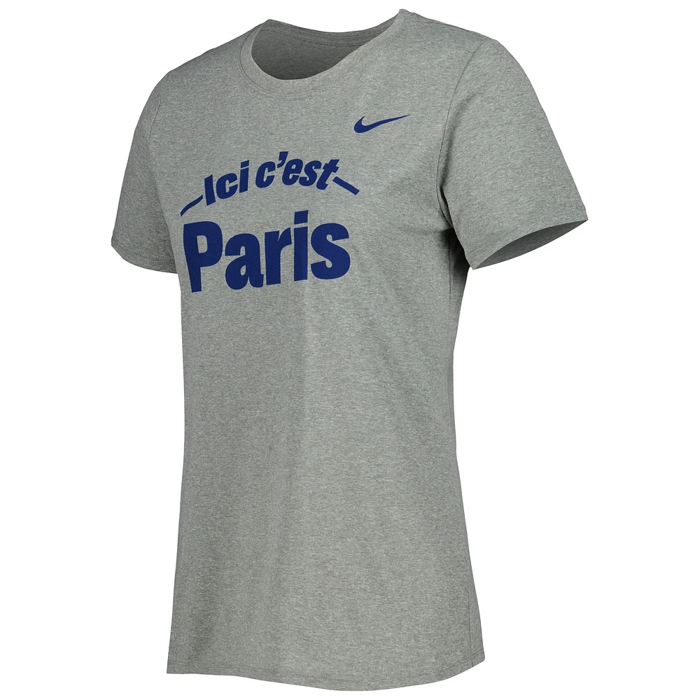 Women's Nike Heather Gray Paris Saint-Germain Legend Performance T-Shirt