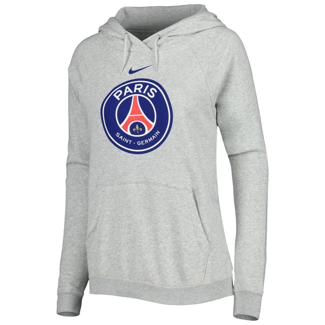 Sweat à capuche Nike Paris Saint-Germain Varsity Raglan Tri-Blend gris chiné pour femme