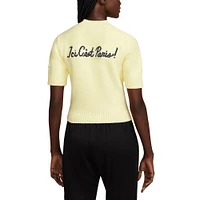 Women's Nike Tan Paris Saint-Germain Knit Cropped T-Shirt