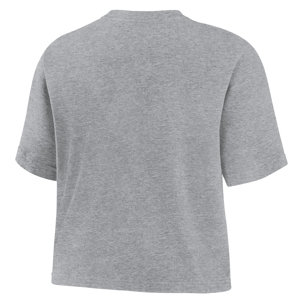 Women's Paris Saint-Germain Nike Heather Gray Swoosh T-Shirt