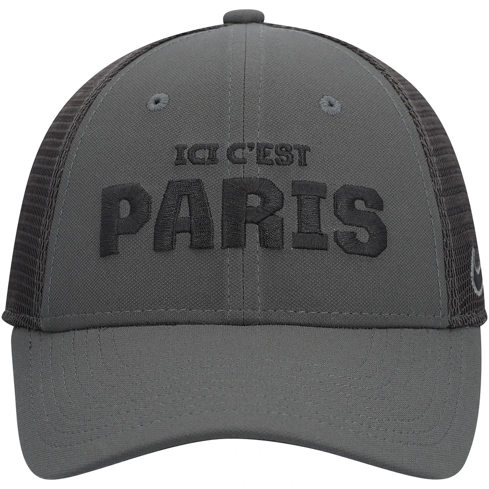 Youth Nike Anthracite Paris Saint-Germain Legacy91 Performance Flex Hat
